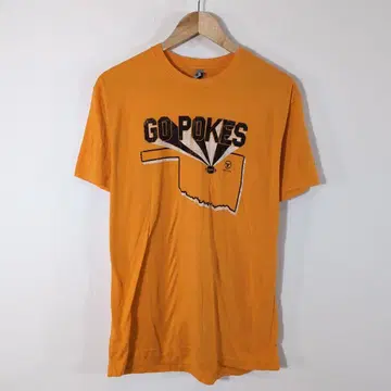 GO POKES 칼리지 로고 T셔츠 오렌지 L