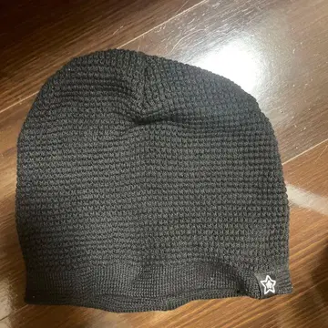 스타 팀 비니 블랙 니트 모자