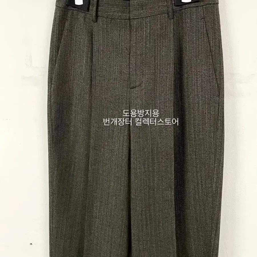 렉토 26SS 브로큰 헤링본 수트 팬츠 다크 카키