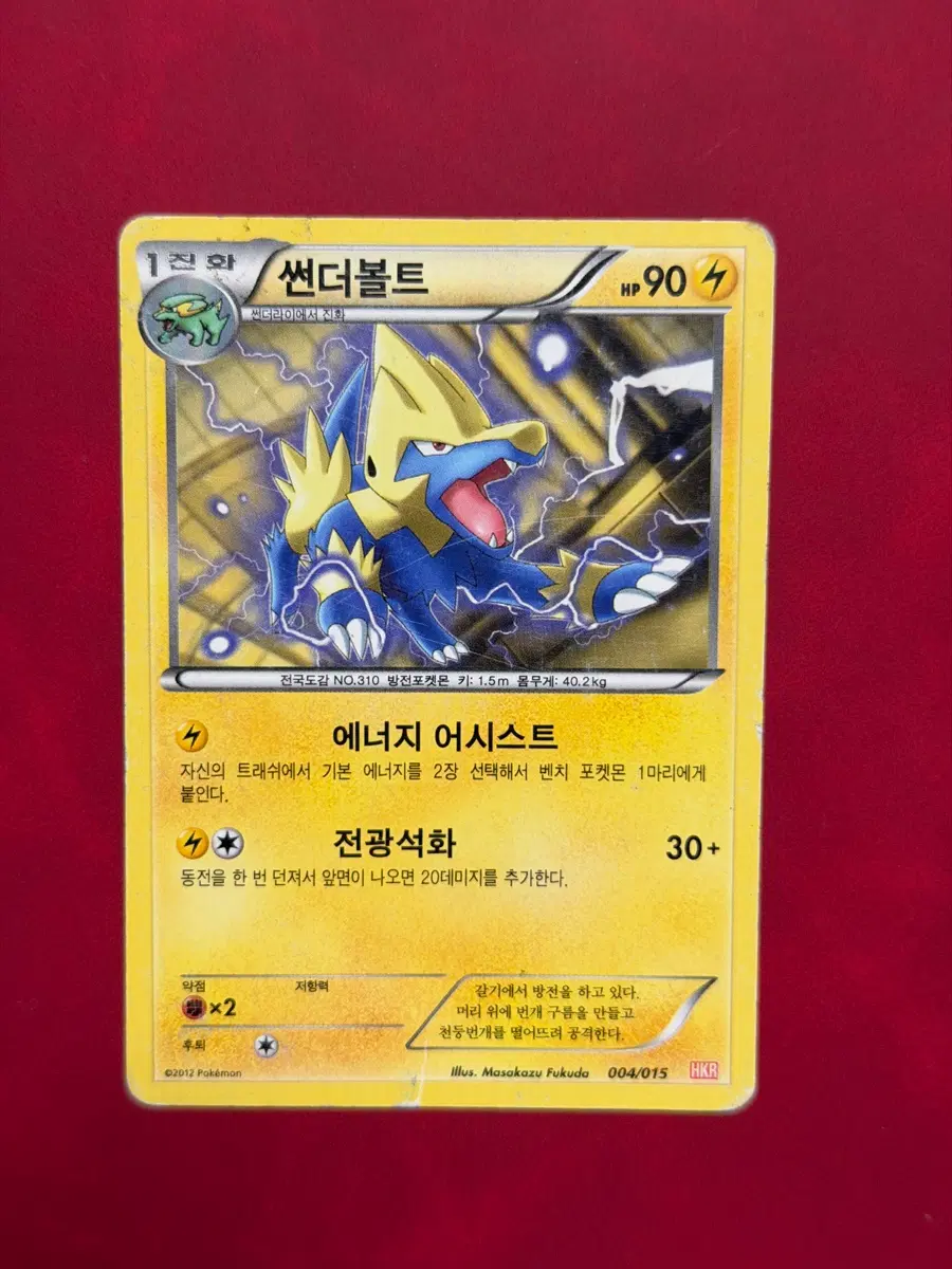 포켓몬 고대 희귀 카드 썬더볼트 HKR -2012-