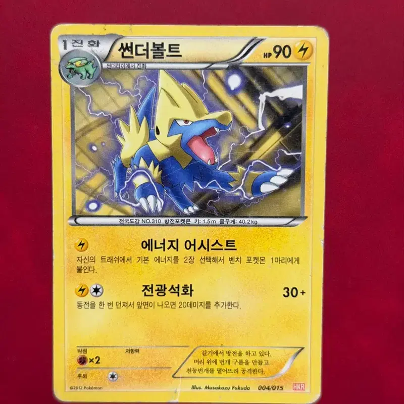 포켓몬 고대 희귀 카드 썬더볼트 HKR -2012-
