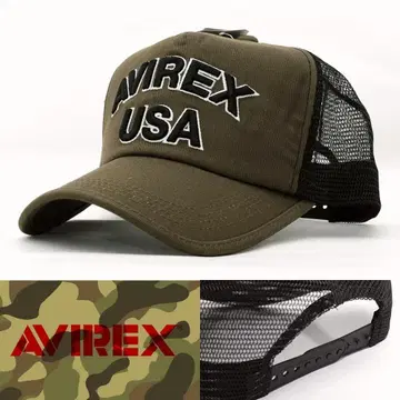 메쉬 캡 카키 AVIREX 모자 트래커 14407200-35