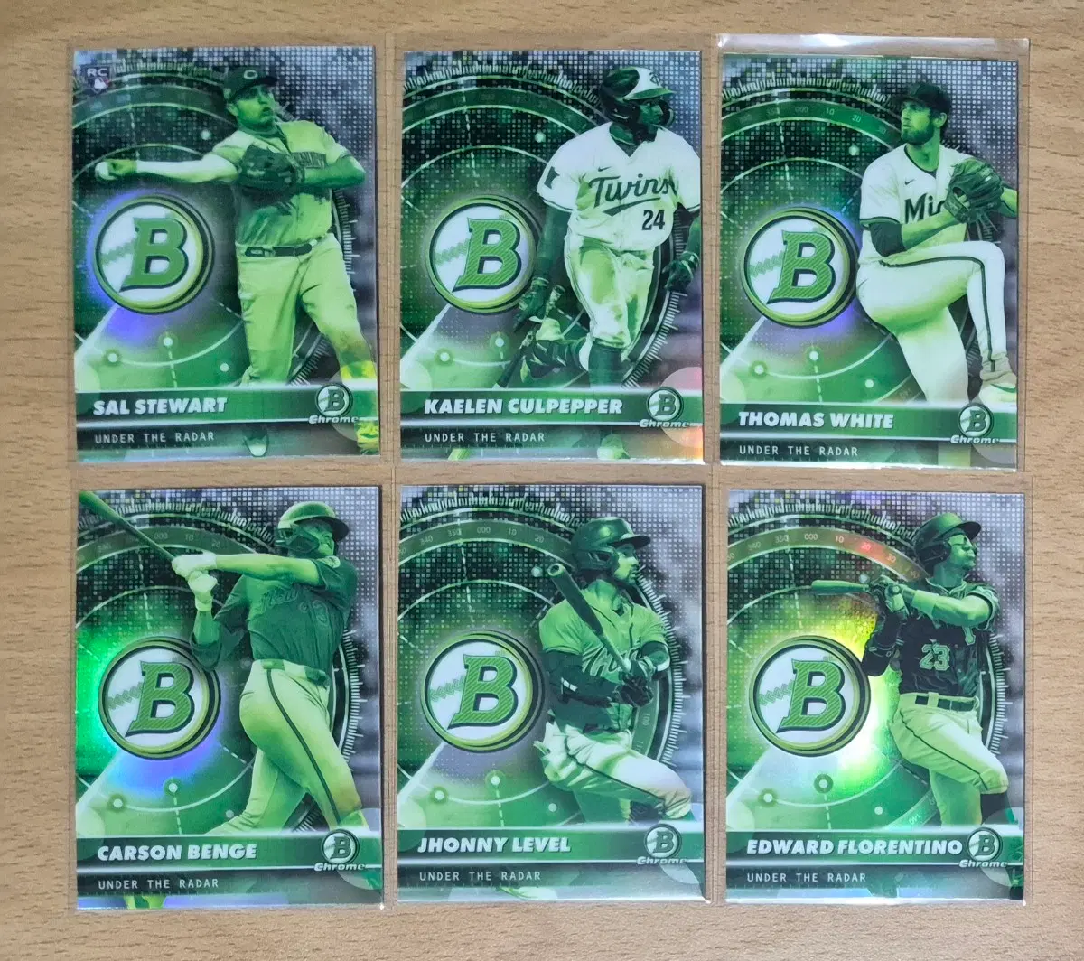 MLB 2026 바우만크롬 언더더레이더 인서트 6장랏 판매합니다.
