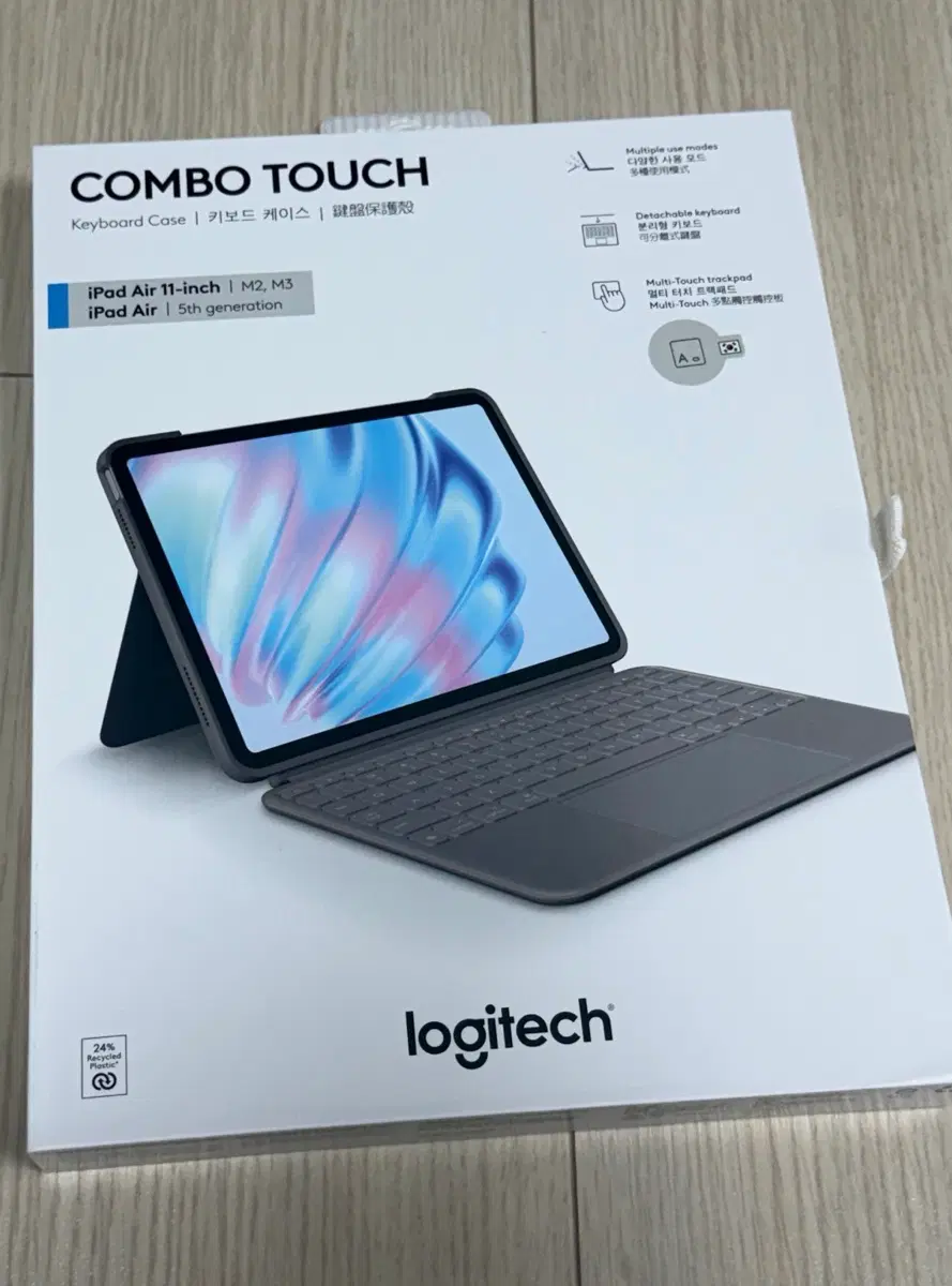 로지텍 콤보터치 iPad Air 11인치 (M2 & M3 & M4 & 5th gen) 미개봉새상품