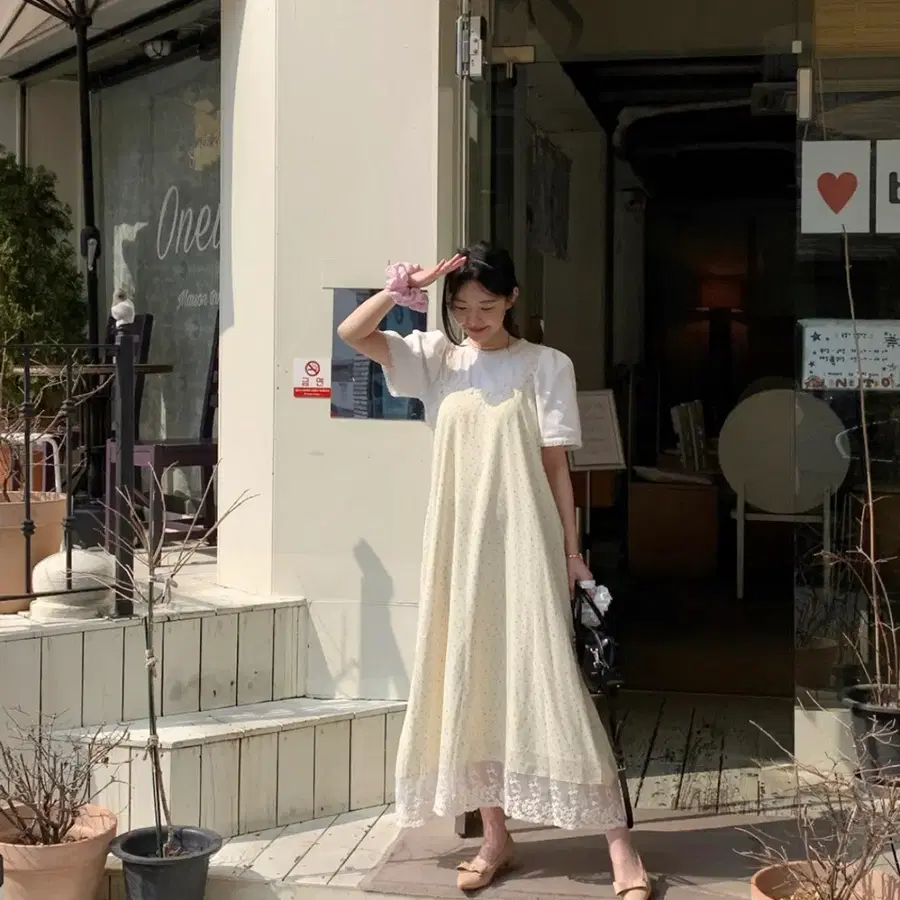 바이씨니 제작 루루뷔스티에 원피스 연노랑 오리지날