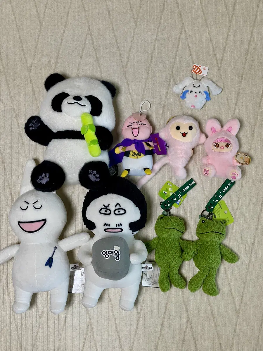 인형 및 키링 팬더인형 잉어왕 마인부우 개구리 원숭이키링