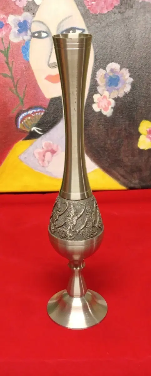 *태국정품 빈티지 주석 화병(H:26cm)