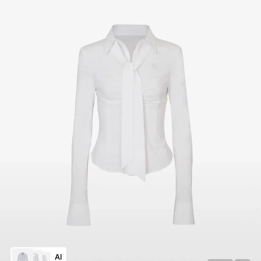페인오어플레져 VIVIAN SCARF SHIRT white (M)