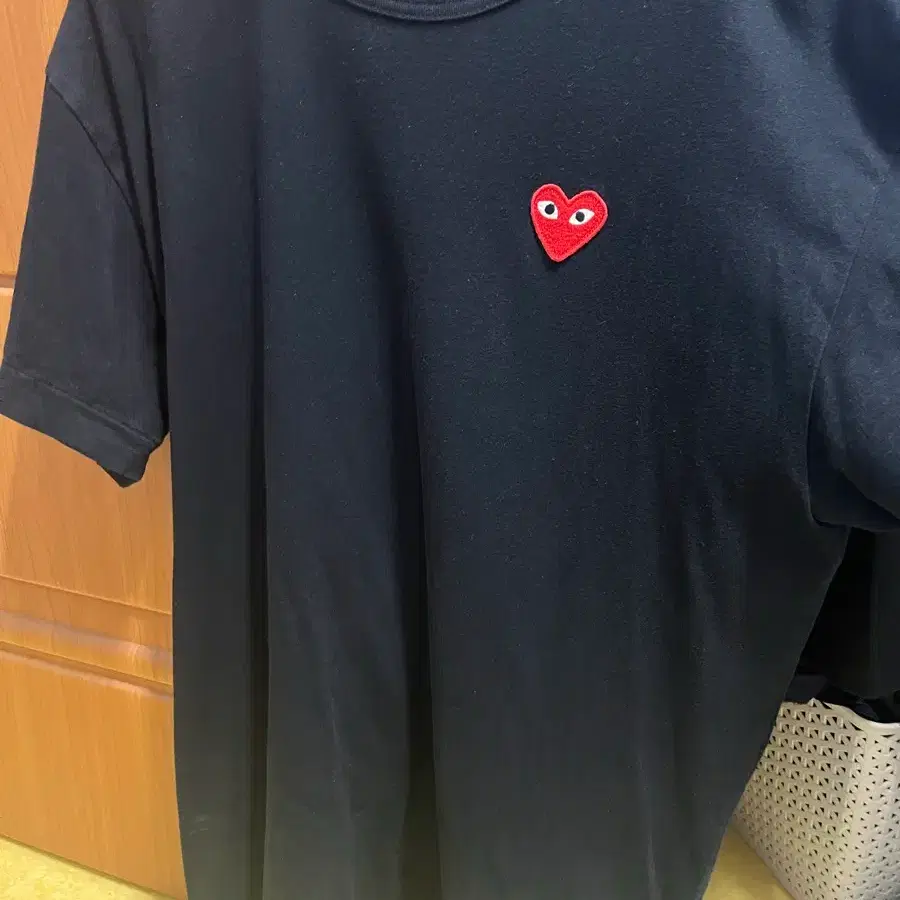 꼼데가르송 xxl(2xl) 레드와펜 반팔티 정품