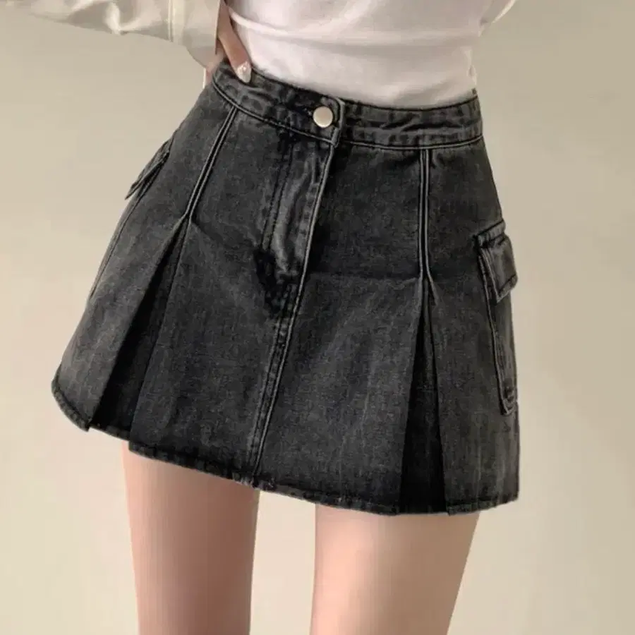 흑청 데님 스커트