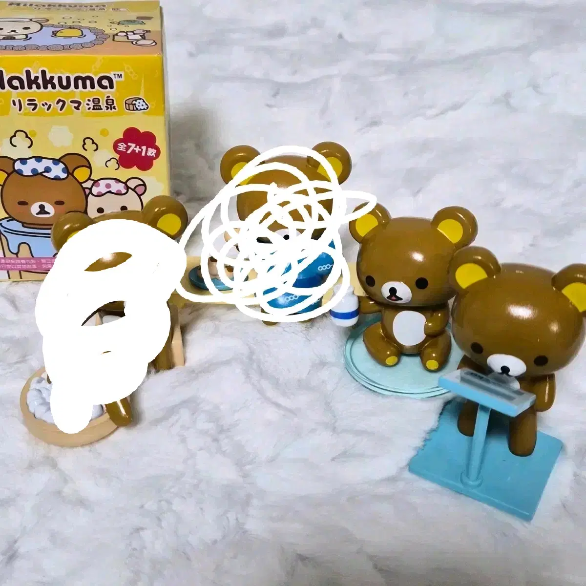 [택포]리락쿠마 온천버블헤드 4종 일괄