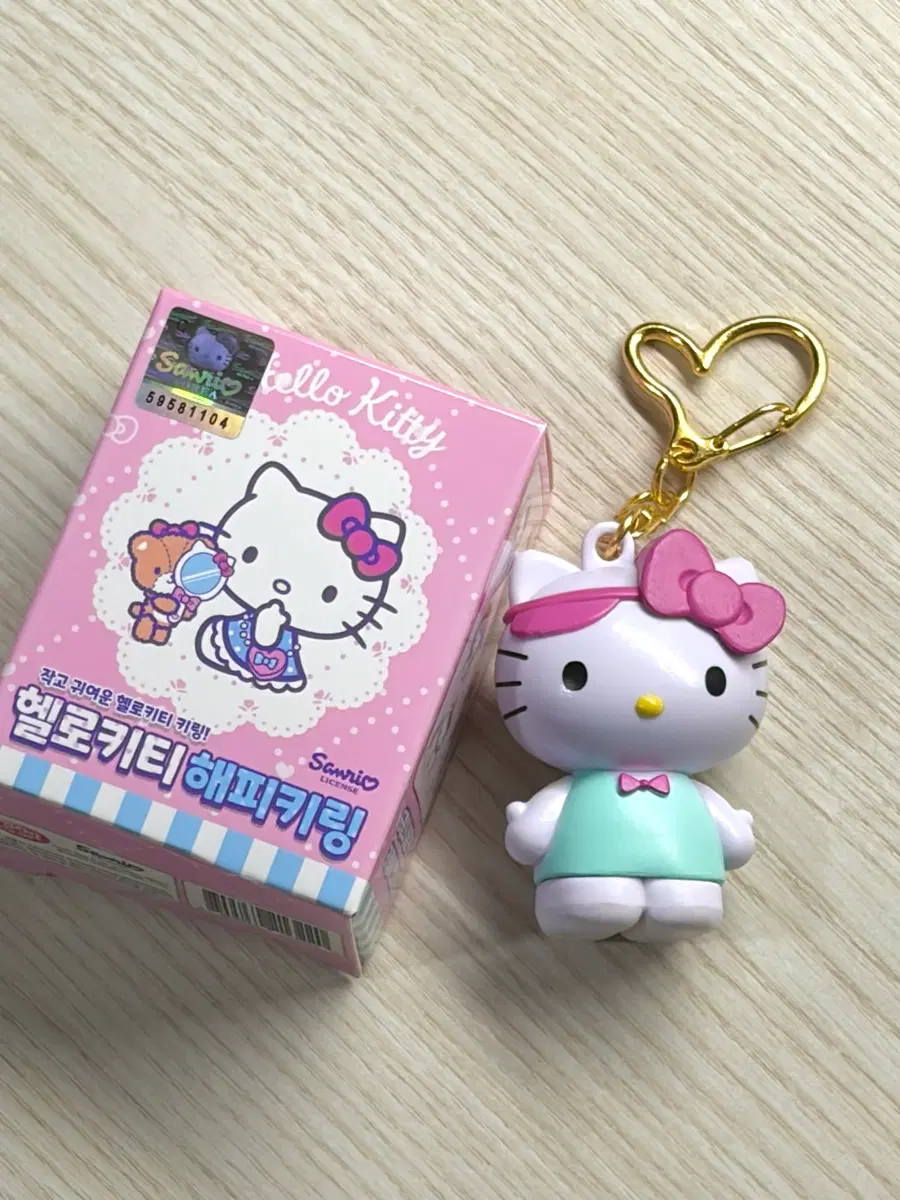 산리오 헬로키티 해피키링 피규어 키링 가챠 랜덤