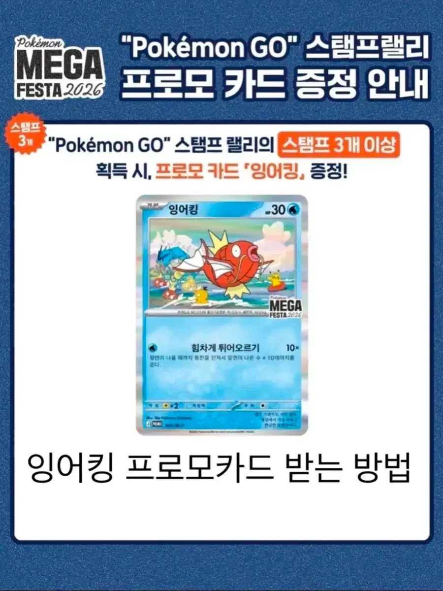 잉어킹 프로모 카드 2장