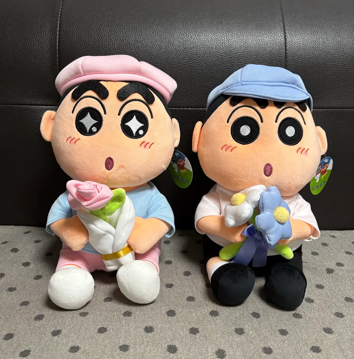 *새상품)짱구 꽃다발 인형세트 중형인형
