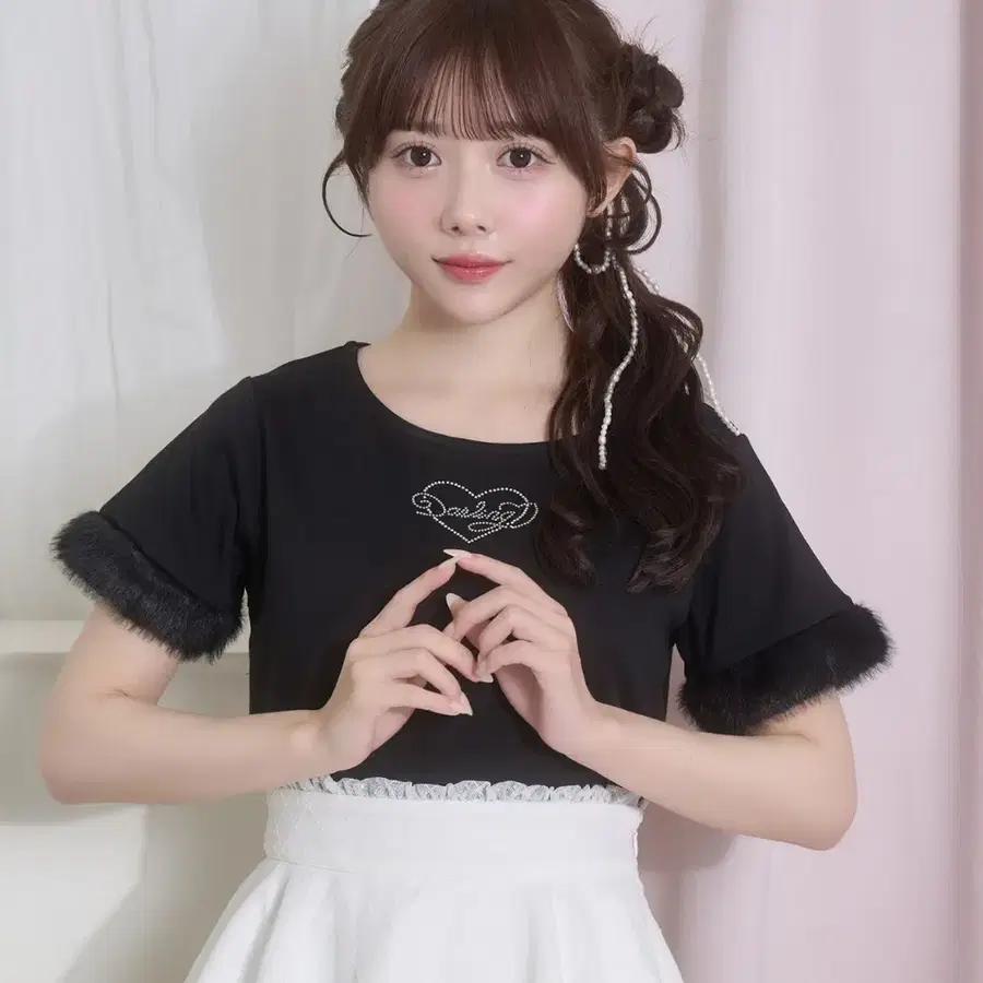 허니시나몬 탑 티셔츠 지뢰계 양산형 로리타
