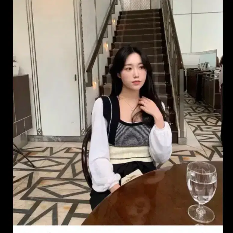 리에뜨 현지착용 니트 뷔스티에