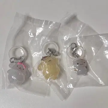 산리오 메지루시 액세서리 폼폼푸딩 가챠 3종 세트
