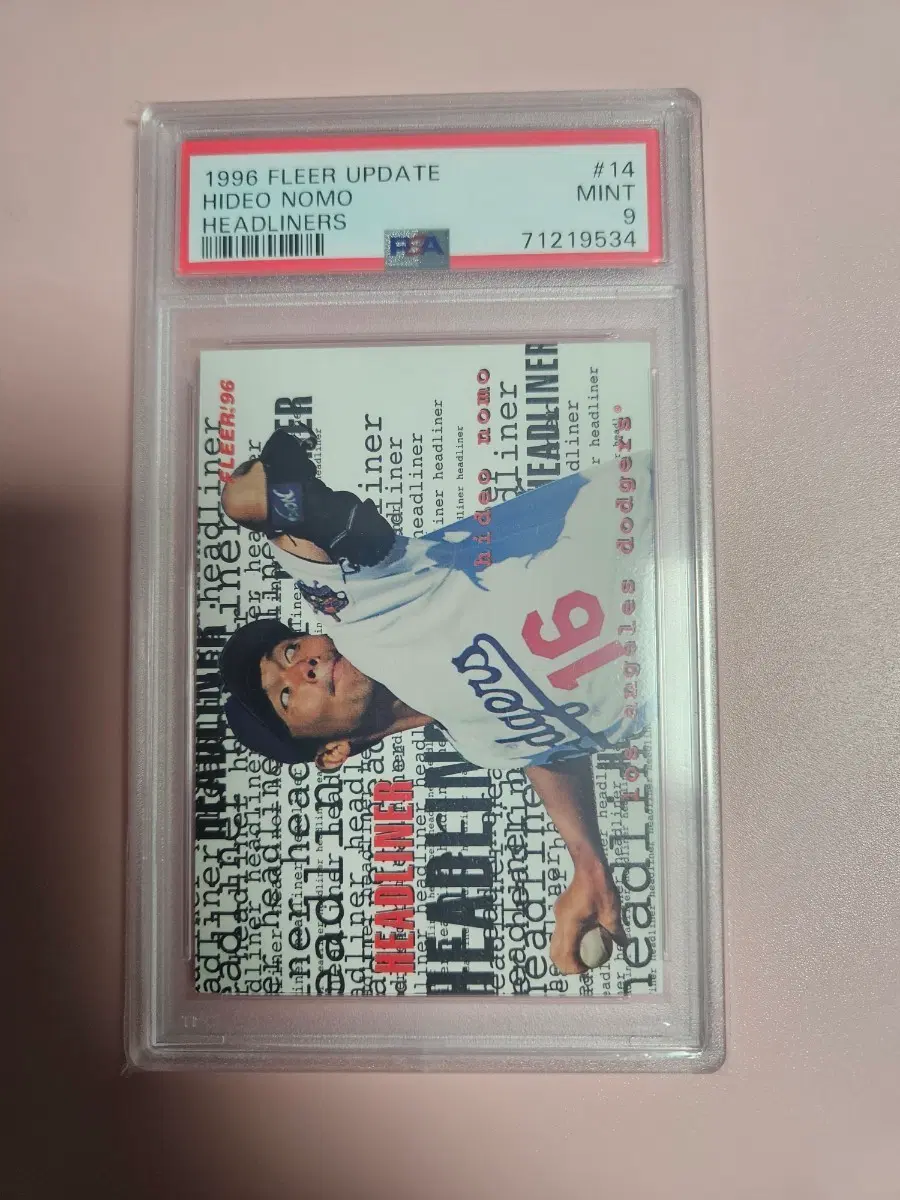 노모 히데오 PSA 9등급 1996 Fleer Headliners
