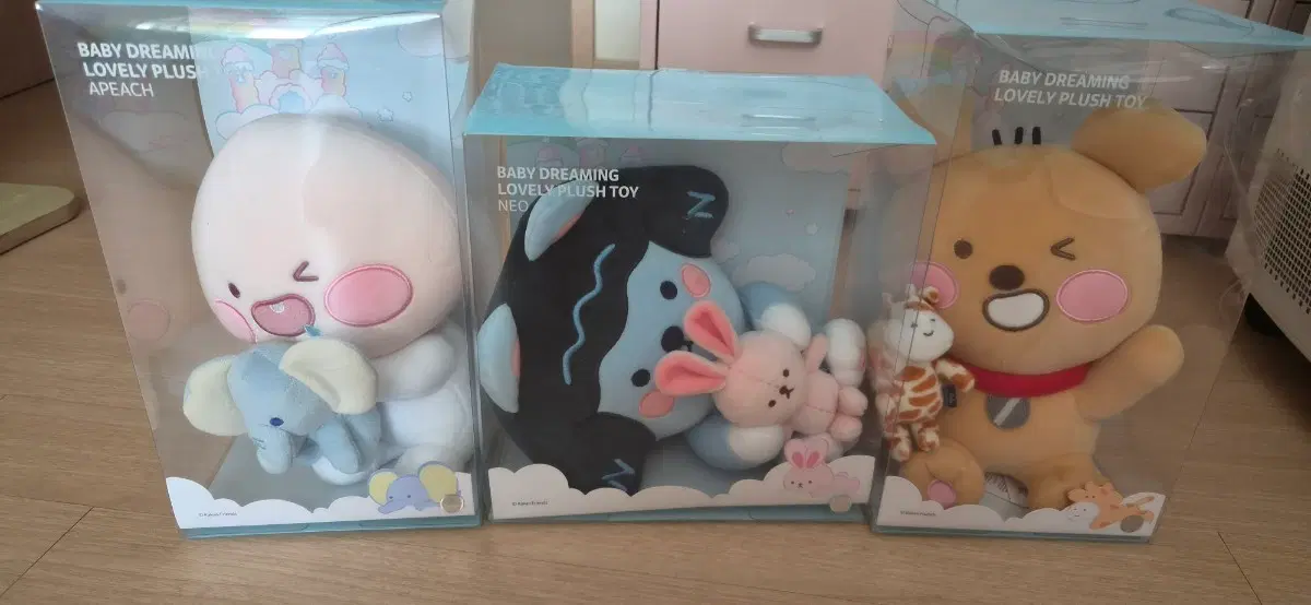 카카오프렌즈 베이비 드림 러블리 인형 (어피치, 네오, 라이언)