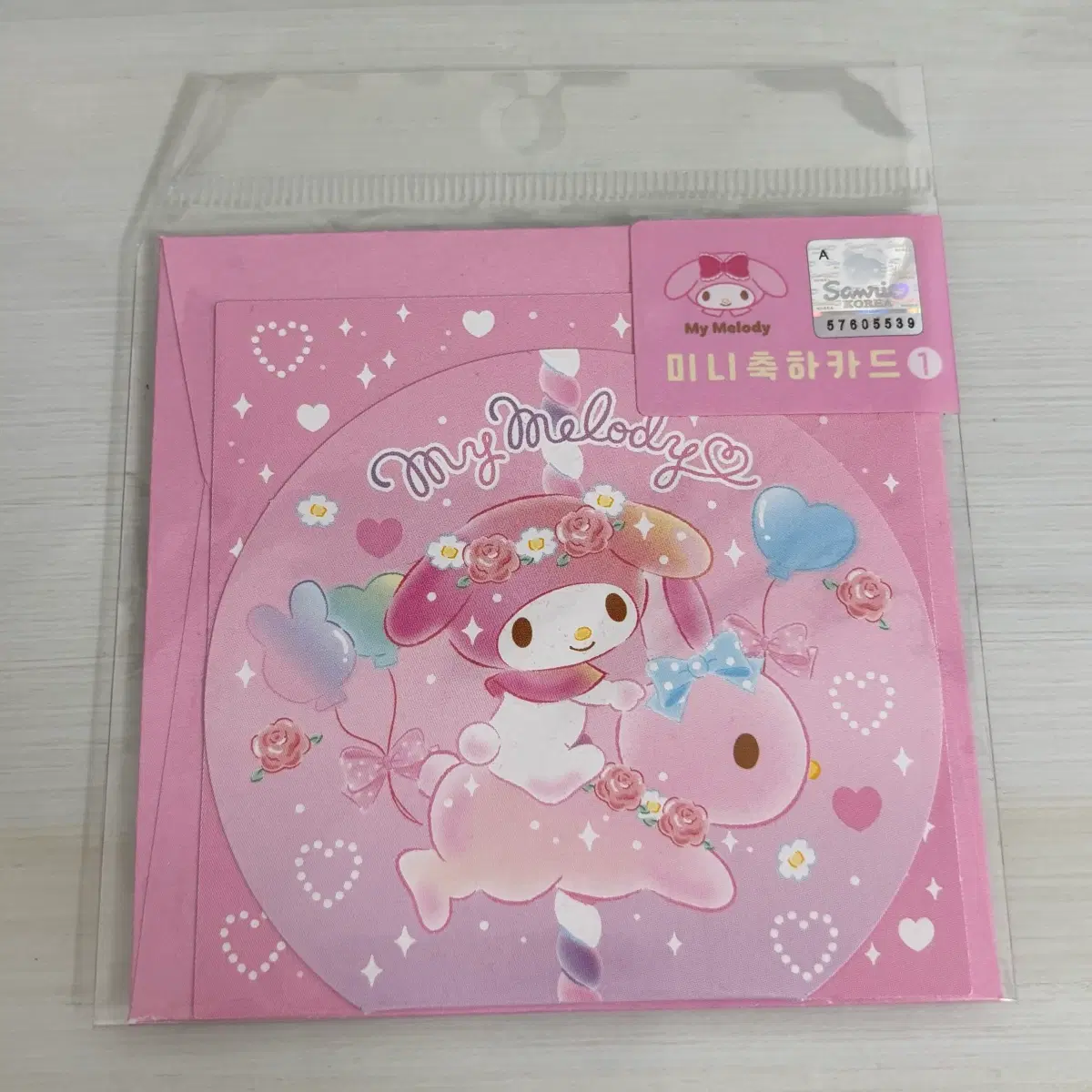 새상품 산리오 마이멜로디 미니축하카드 편지지