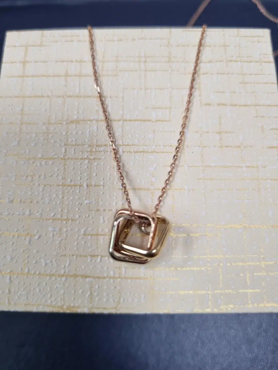 14k 삼색링 목걸이