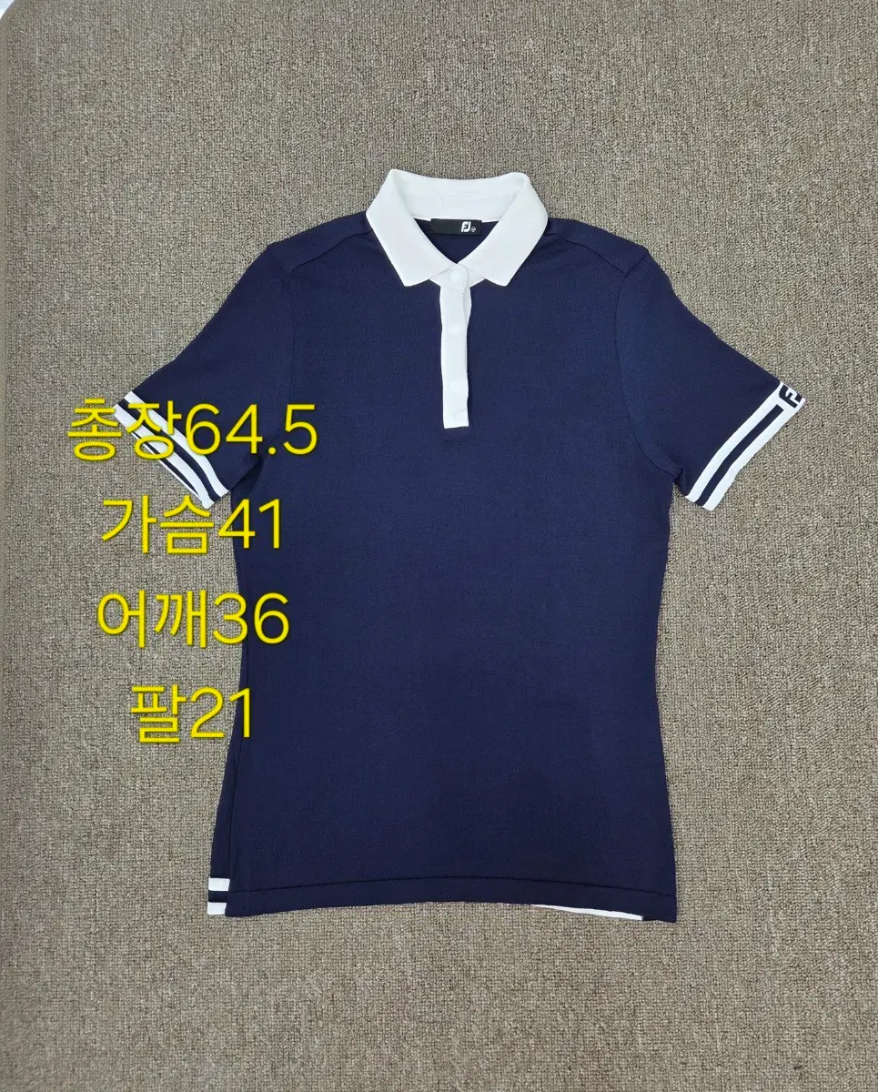 M 풋조이 골프웨어 반팔 카라티 네이비
