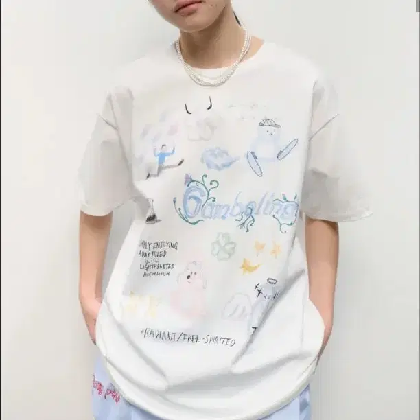 타입서비스 gamboling top 반팔티
