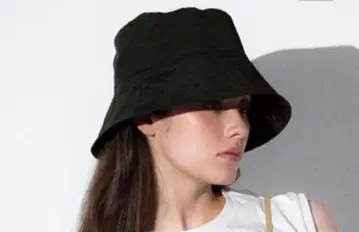 Wpc. UV 컷 접촉 냉감 버킷 햇 블랙, 쓰고 다니는 양산