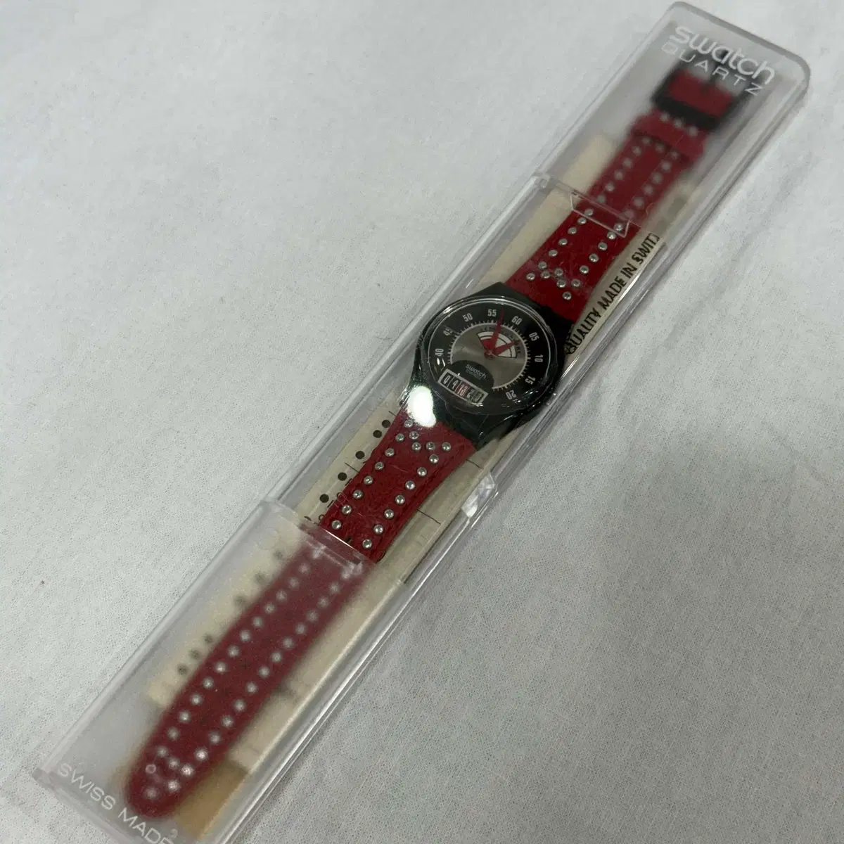 90s 스와치 Red Flame 손목 시계