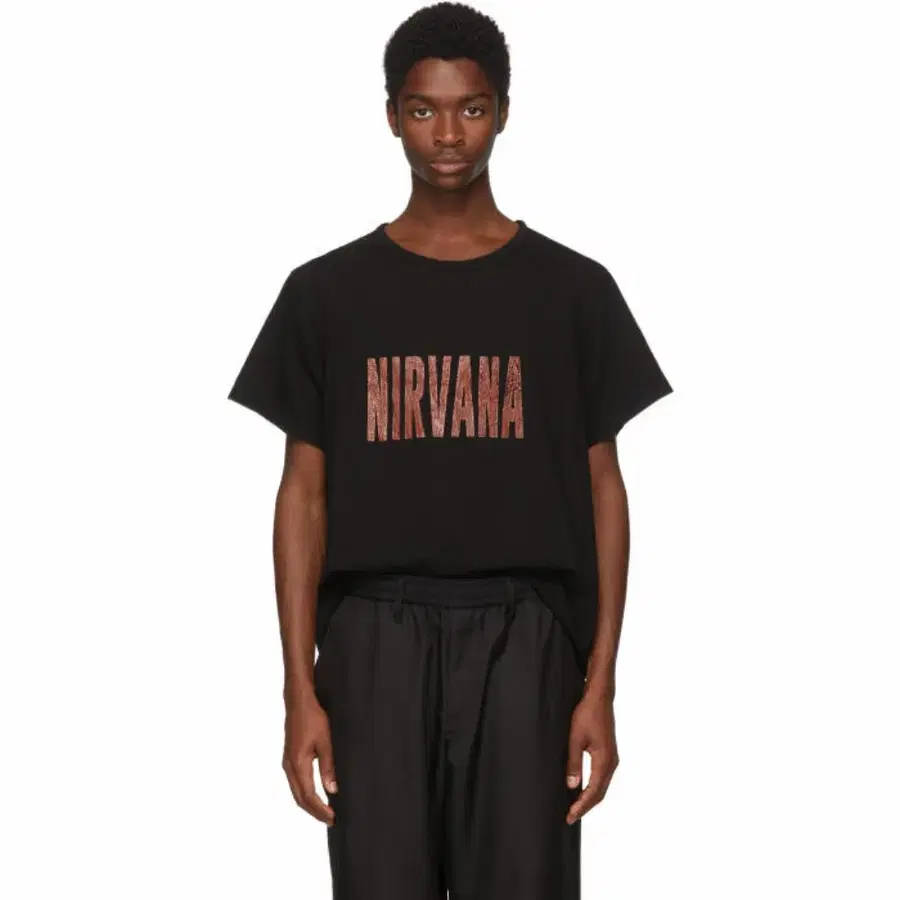 요지야마모토 Black Nirvana T-Shirt