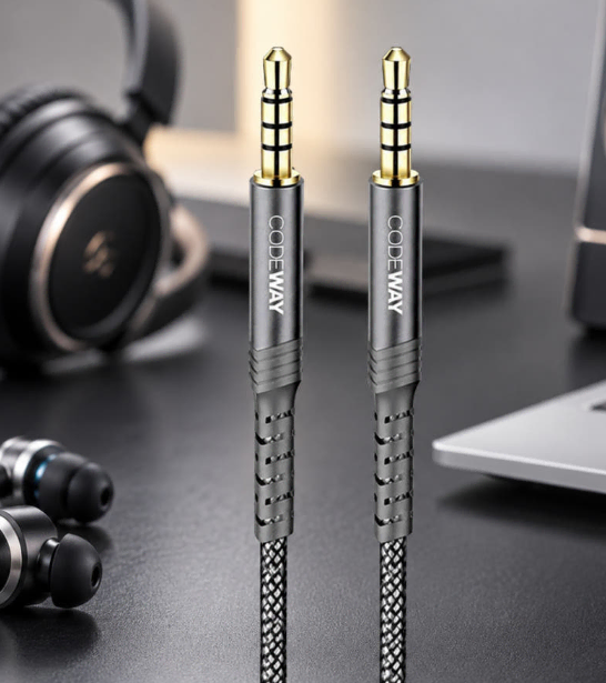 코드웨이 3.5mm 스테레오 4극 AUX 케이블 2미터