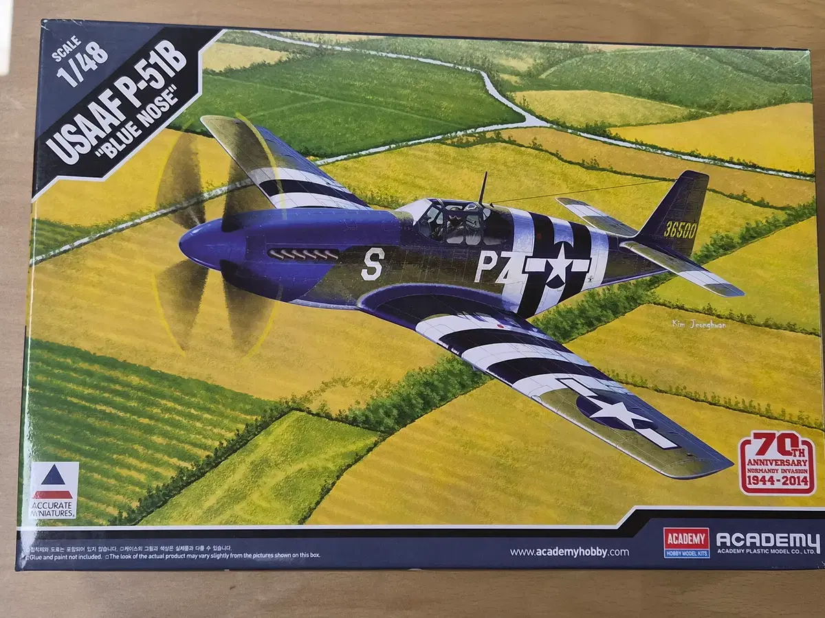 아카데미과학 1/48 p-51b 블루노즈 무스탕 프라모델