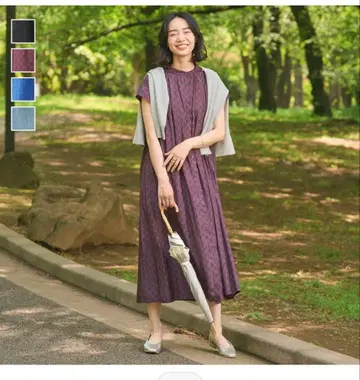 케유카 프로방스 패턴 개더 원피스