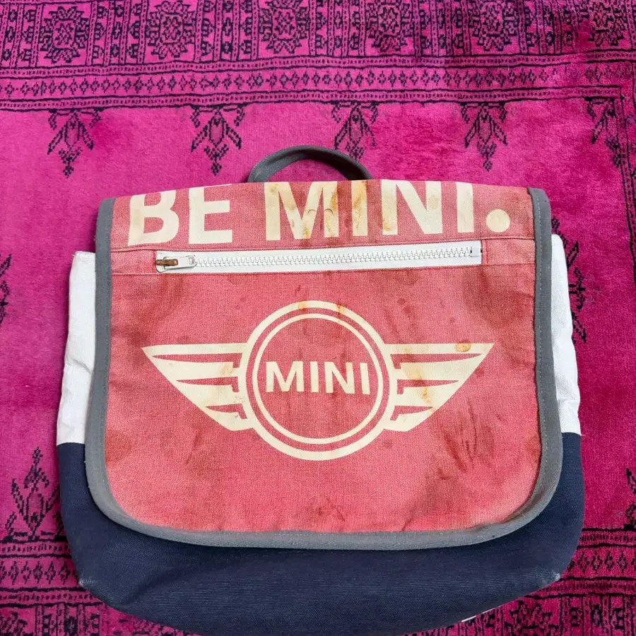 재사용 파라설로 만든 MINI 캔버스 크로스백(부산 수제)