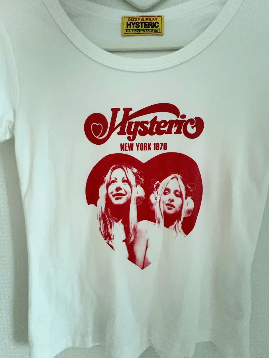 Hysteric Glamour Heart Short Sleeve T-shirt White