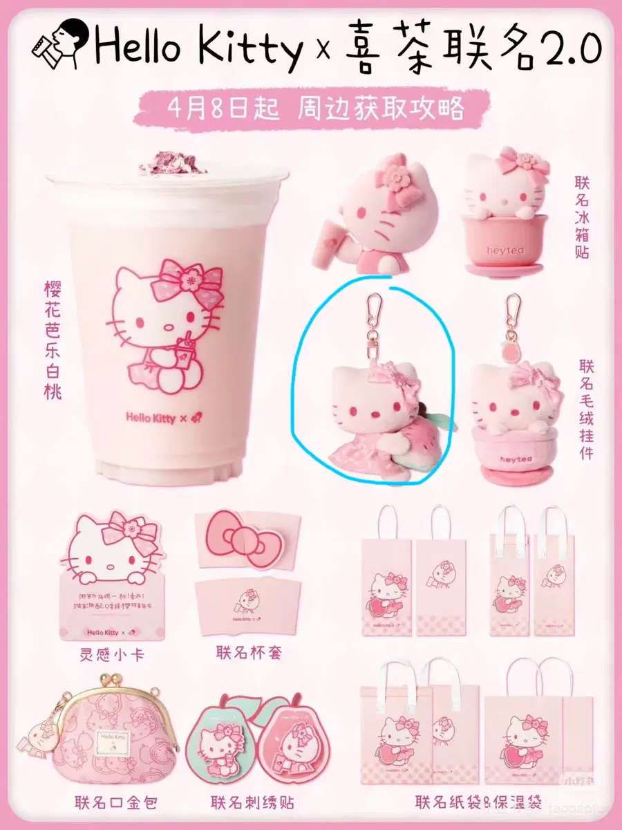 상해 헤이티 키티 콜라보 한정 인형
