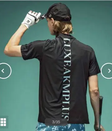 LUXEAKMPLUS 남성용 골프 모크넥 셔츠 블랙 S