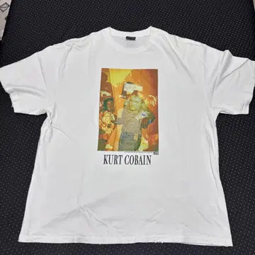 커트 코베인 L 사이즈 Kurt Cobain 티셔츠 화이트