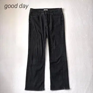 [ good day ] 블랙 데님 부츠컷 W76 롱 레그 스트레치