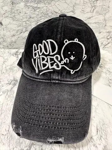 나가노 캐릭터즈 캡 GOOD VIBES 블랙