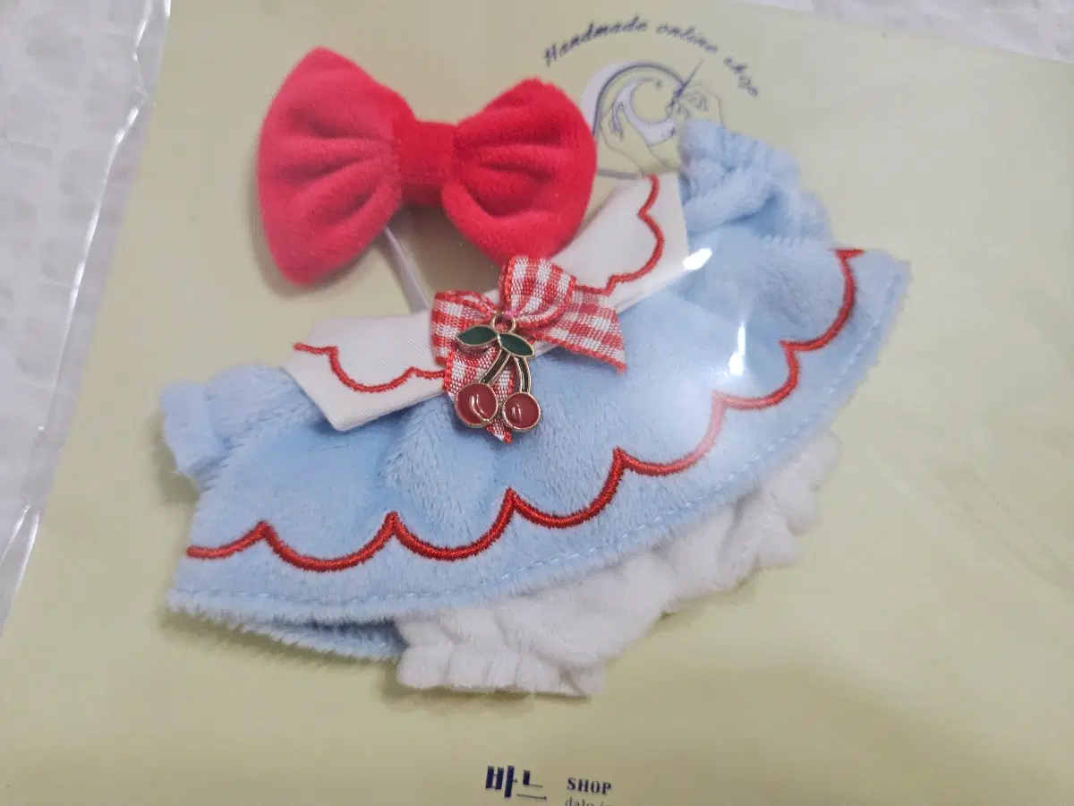 바느달로 10cm 솜인형 누이 뽀송체리달 블루