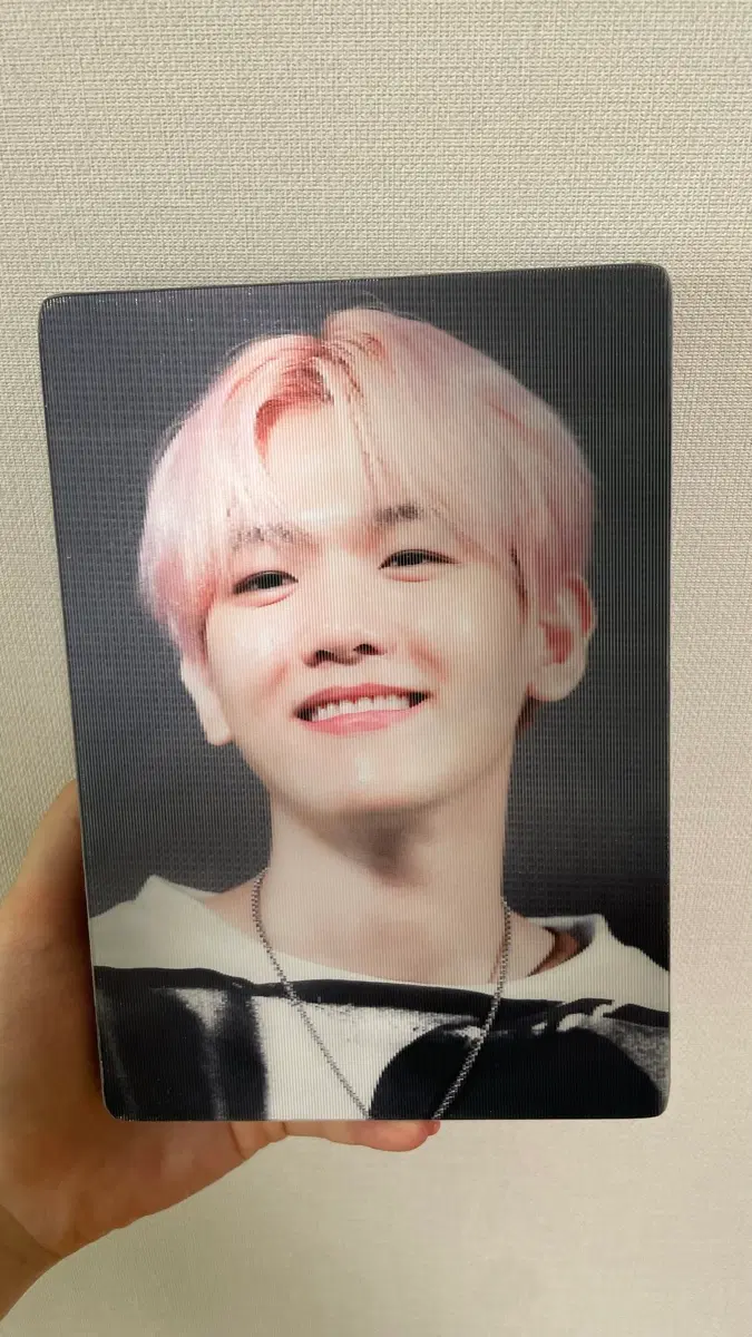 백현 랜티큘러 액자 잡지 포카