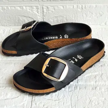 컨디션 최상 BIRKENSTOCK 마드리드 빅 버클 샌들 블랙 36