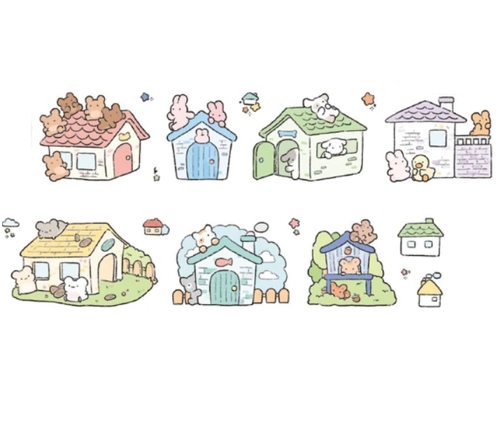 키스컷 띵) 히야네 우리집에 왜 왔니 투명 무광 코팅 스티커 마테 다꾸 다꾸템 문구 문덕
