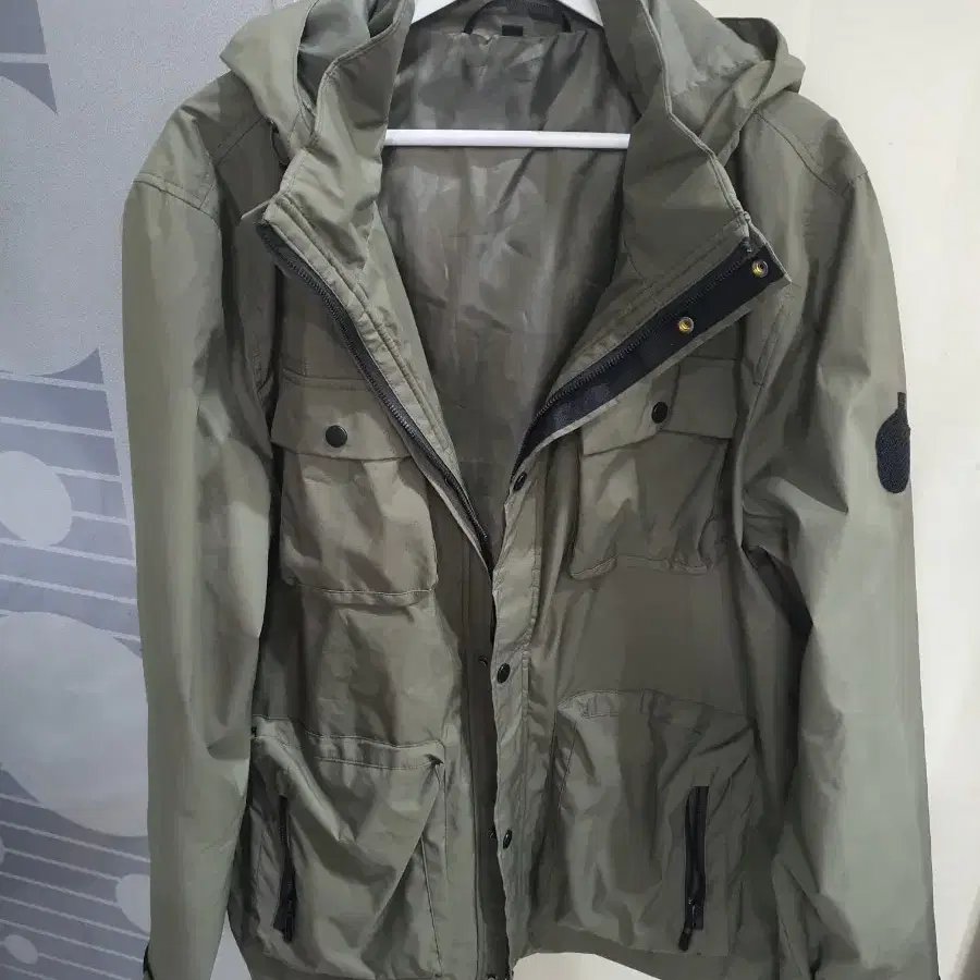 카키색 야상 바람막이 3XL