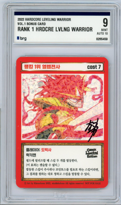 열렙전사 카드 한정판 brg 9등급 카드 (Hardcore Leveling Warrior Limited Edition card)