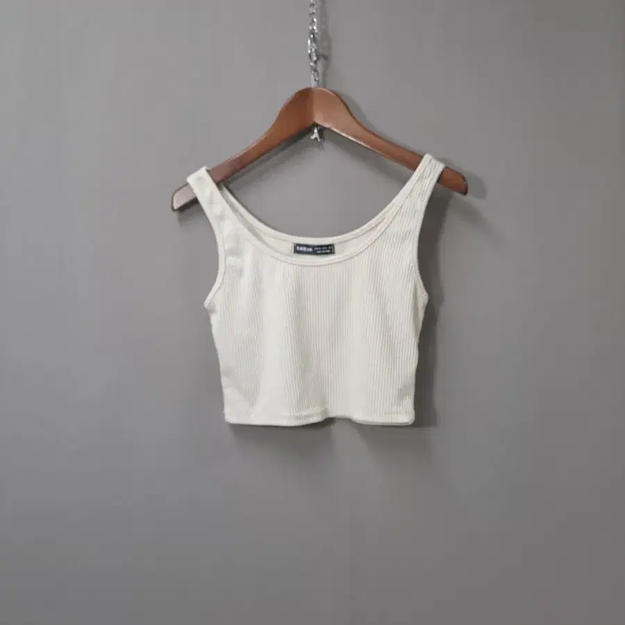 SHEIN 골지 민소매 크롭탑