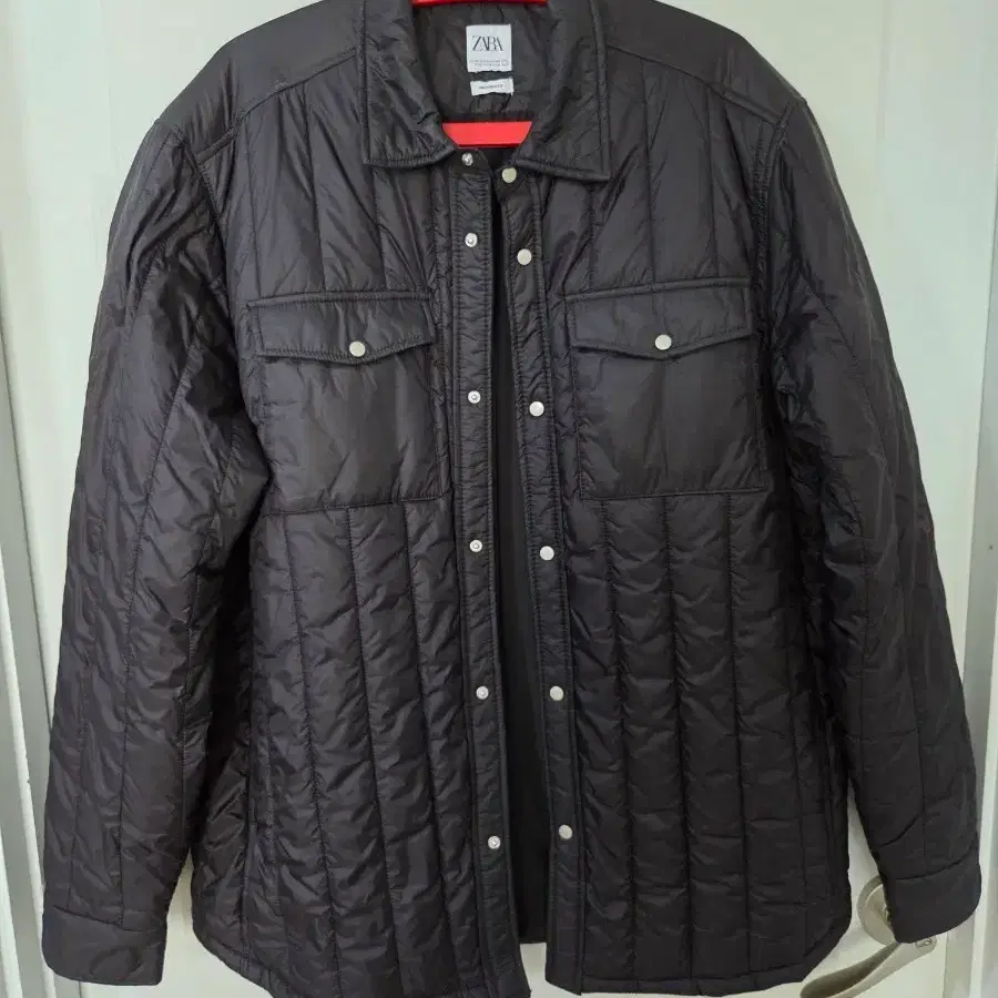 ZARA MAN 퀼팅 셔츠 자켓 블랙 XL 남성자켓