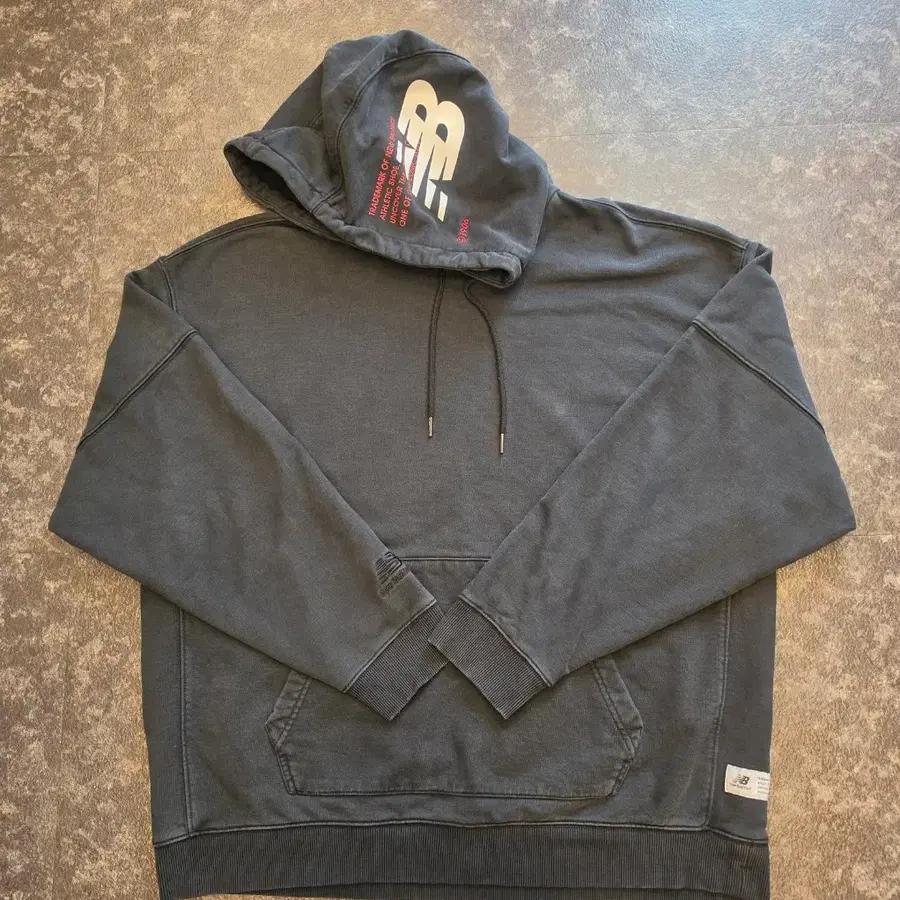 뉴발란스 오버핏 피그먼트 후드티 XXL