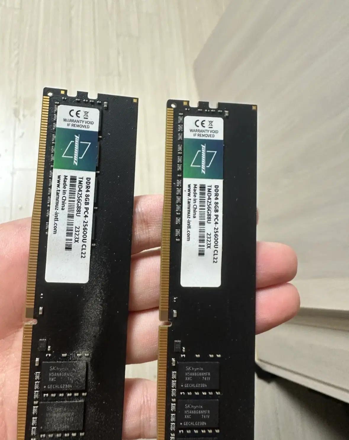 램 DDR4 8GB PC4-25600(3200MHz) 2개
